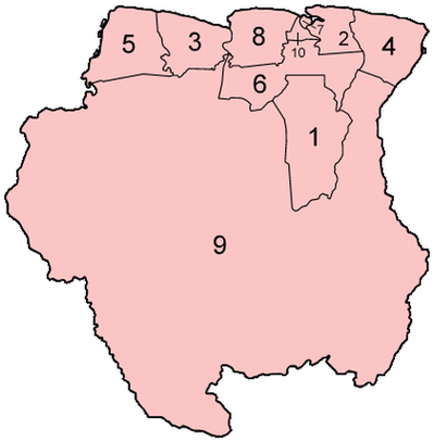 Округа Суринама