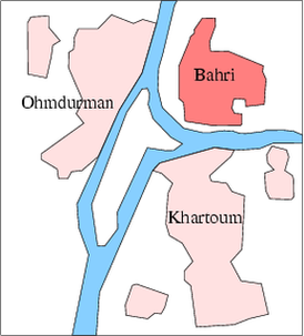 Карта Омдурмана, Хартума и Бахри