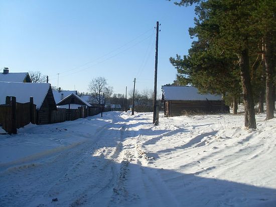 Улица деревни Болоновка