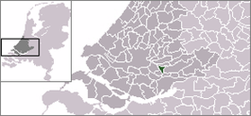 Расположение общины Алблассердам на карте Нидерландов