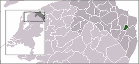 Положение муниципалитета Винсхотен на карте провинции Гронинген и Нидерландов