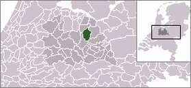 Расположение общины Суст на карте Нидерландов
