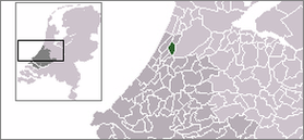 Расположение общины Лиссе на карте Нидерландов