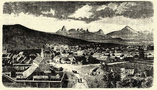 Город в 1870 году