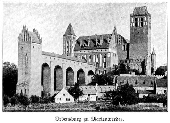 Замок епископов Помезании в 1912 году