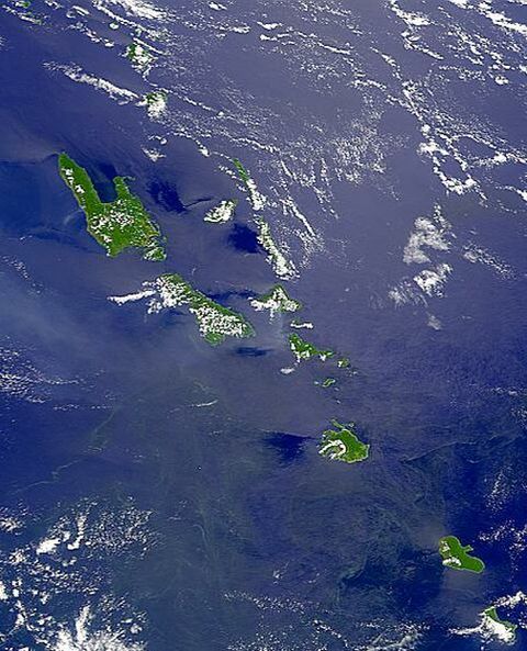 Снимок Вануату с космического спутника