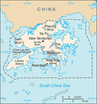 Карта САР Гонконг