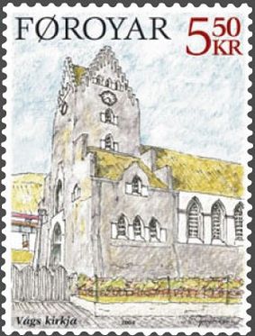 Местная церковь на почтовой марке