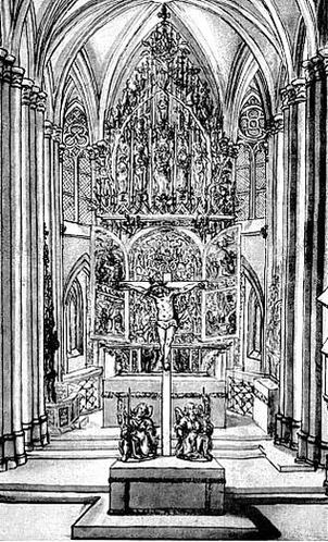Подлинный вид Светельского алтаря. (рисунок XVII века.)