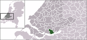 Расположение общины Стрейен на карте Нидерландов