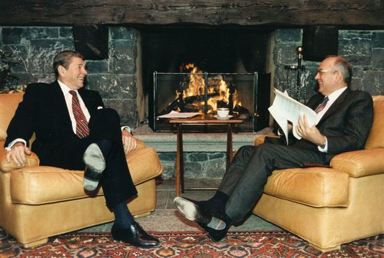 Переговоры Горбачёва и Рейгана в формате один на один