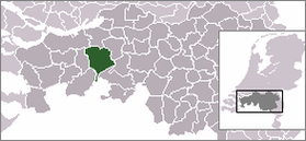 Расположение общины Бреда на карте Нидерландов