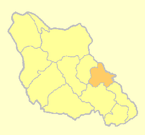 Община Бусовача на карте Среднебоснийского кантона