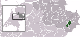Расположение общины Хенгело на карте Нидерландов