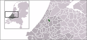 Расположение общины Лейдердорп на карте Нидерландов