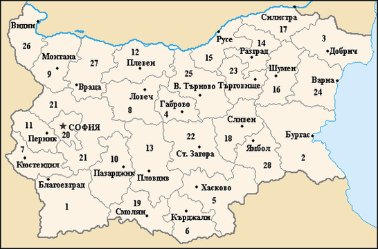 Области Болгарии