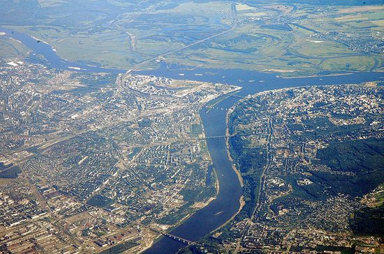Вид Нижнего Новгорода с самолёта