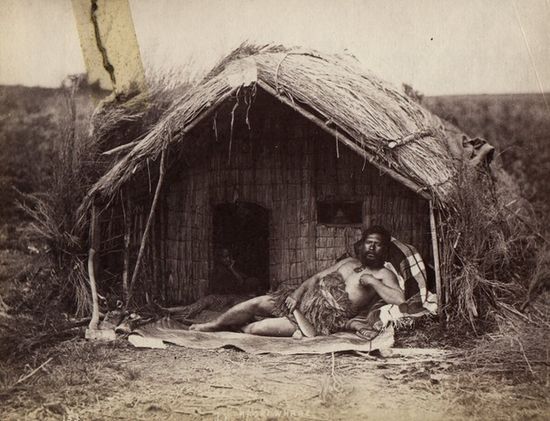 Семья маори. Фотография конца XIX века