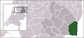 Расположение общины Эммен на карте Нидерландов
