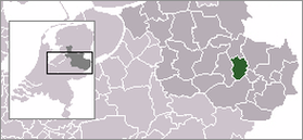 Расположение общины Алмело на карте Нидерландов
