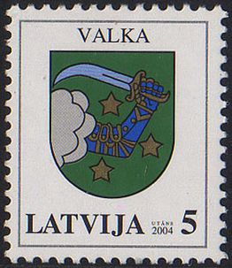 Почтовая марка 2004 года — герб города