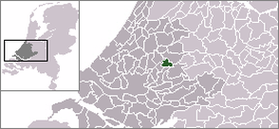 Расположение общины Гауда на карте Нидерландов