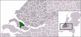 Расположение общины Мидделхарнис на карте Нидерландов