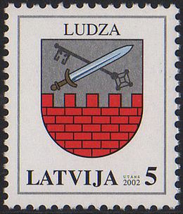 Почтовая марка 2002 года — герб города