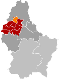 Оранжевый цвет — коммуна Эшвейлер (Люксембург), красный — кантон Вильц.