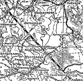 Горьковское на карте Генштаба Красной Армии. 1942 г.