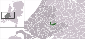 Расположение общины Бергамбахт на карте Нидерландов