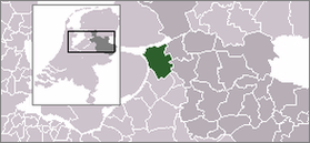 Расположение общины Кампен на карте Нидерландов