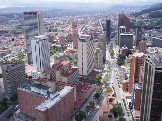 Деловой центр Боготы.