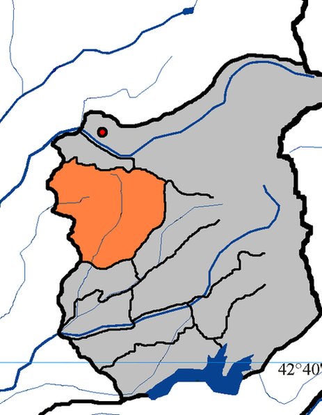 Расположение села Агубедиа