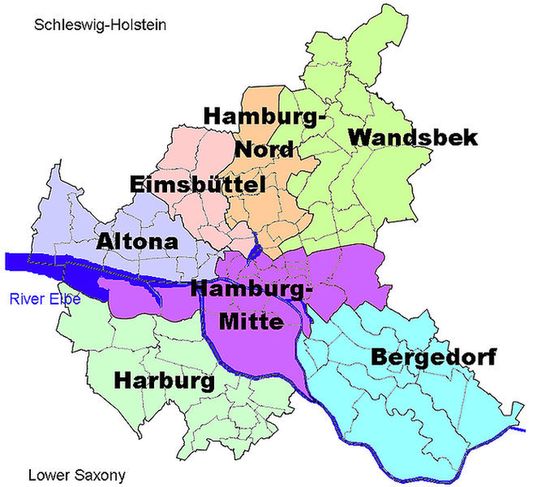 Административное деление Гамбурга