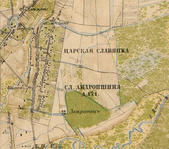 План имения Царская Славянка. 1885 г.