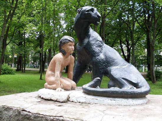 Единственный в России памятник Маугли