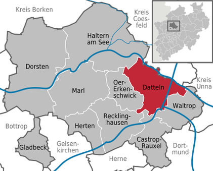 Положение Даттельна в административном регионе (районе) Реклингхаузен