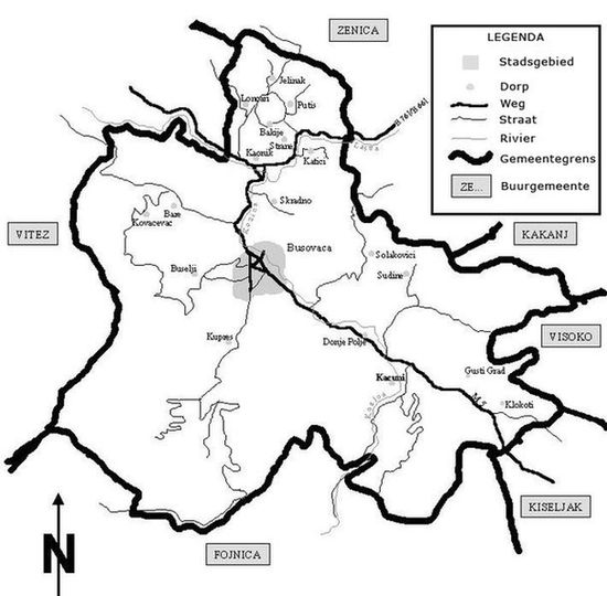 Карта общины Бусовача