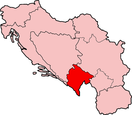 Черногория в составе Социалистической Федеративной Республики Югославия.