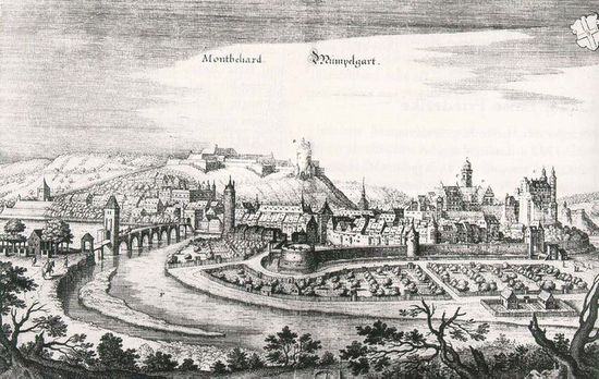 Вид города около 1600 года