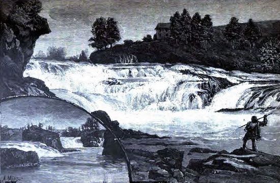 Изображение: Водопады Спокан в 1888