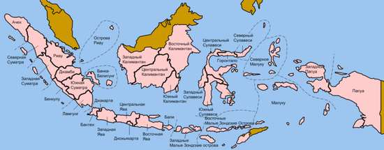Карта административного деления Индонезии