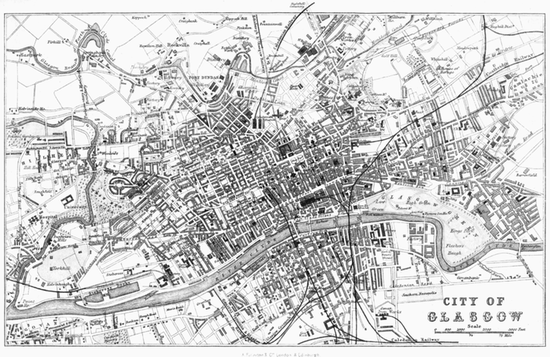 Карта Глазго (1878)