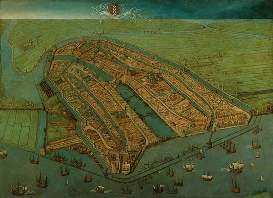 Карта Амстердама (1538)