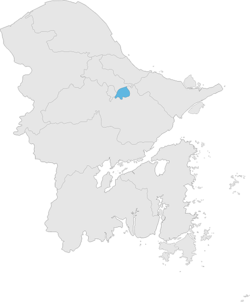 Район Цзяндун на карте Нинбо