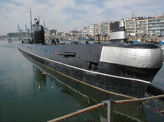 Русская подводная лодка класса «Фокстрот» в гавани Зебрюгге