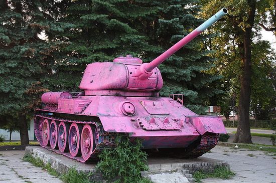 Памятник танк Т-34 в Эльблонге.