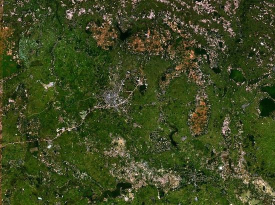 Спутниковое фото города