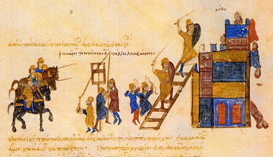 Византийцы штурмуют Преслав, хроника XI века, Иоанн Скилица